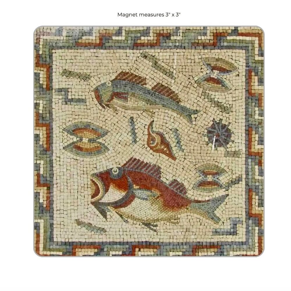 Artisan Magnet - "Tunisian Mosaic of Fish"